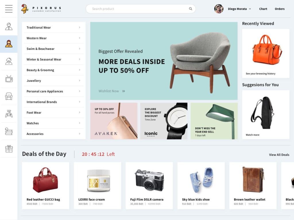 Custom Ecommerce Store Dashboard